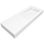 Cristalstone Linea Ideal umywalka 120x45 cm ścienna prostokątna biały U1200-MBPOLB/BO zdj.4