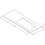 Cristalstone Linea Ideal umywalka 120x45 cm wpuszczana prostokątna biały U1200-MBPOLB/CR/BO zdj.2