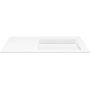 Cristalstone Linea Ideal umywalka 120x45 cm wpuszczona prostokątna biały U1200-MBPOLC/CR/BO zdj.3