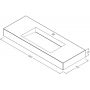Cristalstone Linea Ideal umywalka 120x45 cm ścienna prostokątna biały U1200-MCOLC zdj.2