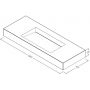 Cristalstone Linea Ideal umywalka 120x45 cm ścienna prostokątna biały U1200-MCOLC/BO zdj.2