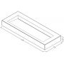 Cristalstone Linea Ideal umywalka 120x45 cm ścienna prostokątna biały U1200-MOLC/BO zdj.2