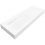Cristalstone Linea Ideal umywalka 130x45 cm ścienna prostokątna biały U1300-MBLOLB/BO zdj.4