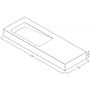 Cristalstone Linea Ideal umywalka 130x45 cm ścienna prostokątna biały U1300-MBLOLB/BO zdj.2