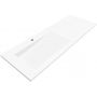 Cristalstone Linea Ideal umywalka 130x45 cm wpuszczana prostokątna biały U1300-MBLOLB/CR zdj.4