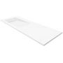 Cristalstone Linea Ideal umywalka 130x45 cm prostokątna wpuszczana-z blatem biała U1300-MBLOLB/CR/BO zdj.3