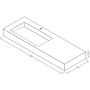 Cristalstone Linea Ideal umywalka 130x45 cm ścienna prostokątna biały U1300-MBLOLC zdj.2