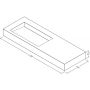 Cristalstone Linea Ideal umywalka 130x45 cm ścienna prostokątna biały U1300-MBLOLC/BO zdj.2