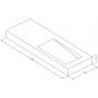Cristalstone Linea Ideal umywalka 130x45 cm ścienna prostokątna biały U1300-MBPOLB/BO zdj.2