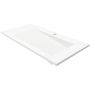 Cristalstone Linea Ideal umywalka 130x45 cm wpuszczana prostokątna biały U1300-MBPOLB/CR zdj.3