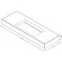 Cristalstone Linea Ideal umywalka 130x45 cm ścienna prostokątna biały U1300-MCOLC/BO zdj.2