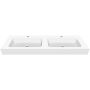 Cristalstone Linea Simpla umywalka 140x45 cm prostokątna ścienna biała U1400-2xMCOT zdj.3