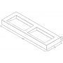 Cristalstone Linea Ideal umywalka 140x45 cm ścienna prostokątna podwójna biały U1400-2xMOLC/BO zdj.2