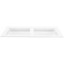 Cristalstone Linea Ideal umywalka 140x45 cm wpuszczana prostokątna podwójna biały U1400-2xMOLC/CR/BO zdj.3