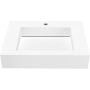 Cristalstone Linea Ideal umywalka 60x45 cm prostokątna ścienna biała U600-MCOLC zdj.3