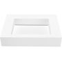 Cristalstone Linea Ideal umywalka 60x45 cm prostokątna ścienna biała U600-MCOLC/BO zdj.3