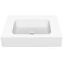 Cristalstone Linea Simpla umywalka 60x45 cm prostokątna ścienna biała U600-MCOT/BO zdj.3