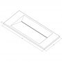 Cristalstone Linea Diago umywalka 70x30 cm prostokątna wpuszczana biała U700-MCOLCW/CR zdj.2