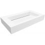 Cristalstone Linea Ideal umywalka 80x45 cm prostokątna ścienna biała U800-MCOLC/BO zdj.1