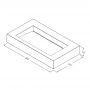 Cristalstone Linea Ideal umywalka 80x45 cm ścienna prostokątna biały U800-MCOLC/BO zdj.2