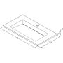 Cristalstone Linea Ideal umywalka 80x45 cm wpuszczana prostokątna biały U800-MCOLC/CR zdj.2
