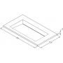 Cristalstone Linea Ideal umywalka 80x45 cm wpuszczana prostokątna biały U800-MCOLC/CR/BO zdj.2