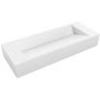 Cristalstone Linea Diago umywalka 80x30 cm prostokątna nablatowa biała U800-MCOLCW zdj.1