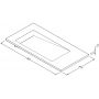Cristalstone Linea Ideal umywalka 90x45 cm wpuszczana prostokątna biały U900-MBLOLB/CR/BO zdj.2