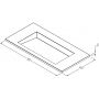 Cristalstone Linea Ideal umywalka 90x45 cm wpuszczana prostokątna biały U900-MCOLC/CR/BO zdj.2