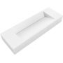 Cristalstone Linea Diago umywalka 90x30 cm prostokątna nablatowa-z blatem biała U900-MCOLCW zdj.1