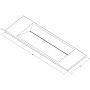 Cristalstone Linea Diago umywalka 90x30 cm prostokątna wpuszczana-z blatem biała U900-MCOLCW/CR zdj.2