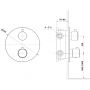 Cersanit Zen zestaw wannowo-prysznicowy podtynkowy termostatyczny chrom S952-034 zdj.15