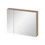 Cersanit Ovida szafka 79,4x14,1x59,2 cm z lustrem dąb S1058-016 zdj.1