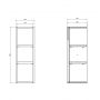 Cersanit Larga szafka 20x20,6x60 cm boczna wisząca antracyt S164-041 zdj.2