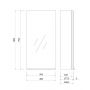 Cersanit Virgo szafka 40 cm lustrzana wisząca biała S522-010 zdj.2