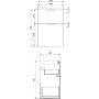 Cersanit City szafka 50 cm podumywalkowa wisząca biały połysk S584-016-DSM zdj.2