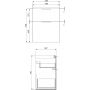 Cersanit City zestaw 60 cm szafka podumywalkowa z blatem Moduo biały połysk/dąb (S590022, S584017DSM, S584034, S5990162) zdj.7