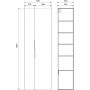 Cersanit City szafka boczna 180 cm wysoka wisząca biały połysk S584-019-DSM zdj.2