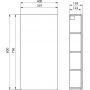 Cersanit City szafka 40 cm wisząca boczna biały połysk S584-020-DSM zdj.2
