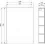 Cersanit City szafka 60 cm wisząca boczna biały połysk S584-021-DSM zdj.2
