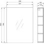 Cersanit City szafka 60 cm lustrzana wisząca biały połysk S584-024-DSM zdj.2