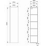 Cersanit Moduo szafka boczna 160 cm wysoka wisząca antracyt S590-070-DSM zdj.2