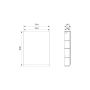 Cersanit Moduo szafka 60x14,1 cm boczna wisząca dąb hikora S590-129 zdj.2