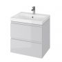 Zestaw Cersanit Moduo umywalka z szafką 60 cm zestaw meblowy EcoBox biały/szary S801-222-ECO zdj.1