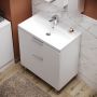 Cersanit City zestaw meblowy 80 cm umywalka z szafką biały połysk S801-423 zdj.9