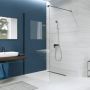 Cersanit Mille Walk-In ścianka prysznicowa 120 cm czarny/szkło przezroczyste S161-004 zdj.5