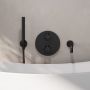 Cersanit Zen zestaw wannowo-prysznicowy podtynkowy termostatyczny czarny mat S952-041 zdj.5