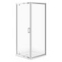Zestaw Cersanit Arteco kabina prysznicowa 80x80 cm kwadratowa z brodzikiem Tako białym chrom/szkło przezroczyste (S157009, S204011) zdj.2