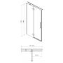 Cersanit Crea drzwi prysznicowe 100 cm lewe chrom/szkło przezroczyste S159-001 zdj.2