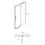 Cersanit Crea drzwi prysznicowe 100 cm prawe chrom/szkło przezroczyste S159-002 zdj.2